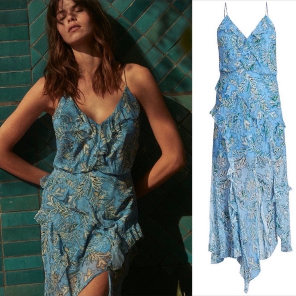 Veronica Beard Avenel Silk Midi Dress Sz 12 View 5